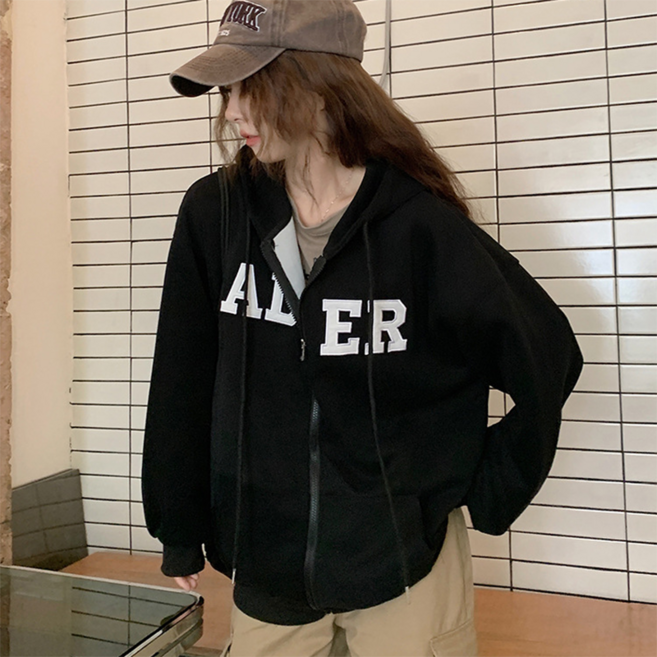 피어니스트 플러스 오버핏 와이드 후드집업