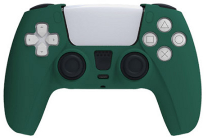 DOBE PS5 듀얼센스 실리콘 가정용 콘솔 게임기 케이스, 다크그린, 1개