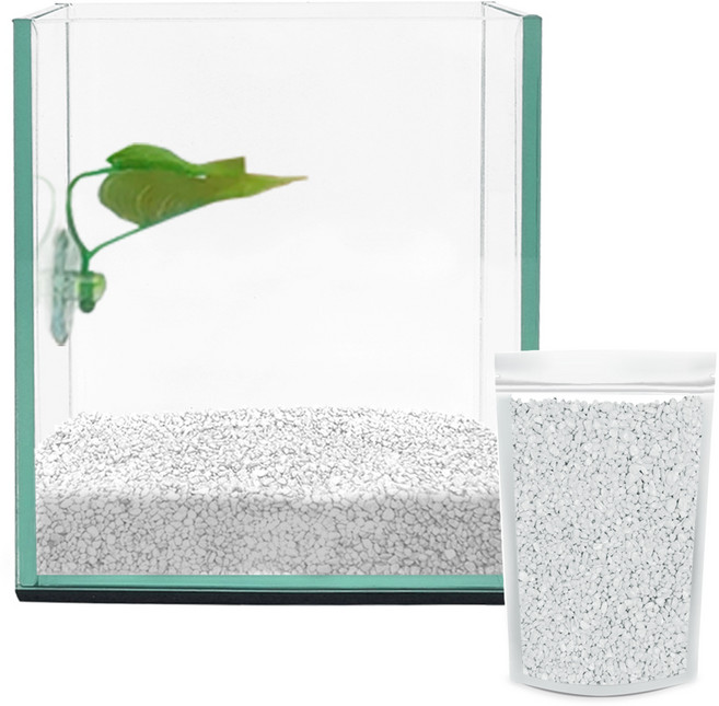 아쿠아테라 베타 유리어항 + 베타침대 + 컬러스톤 1kg CH-G150, 화이트(컬러스톤), 1개