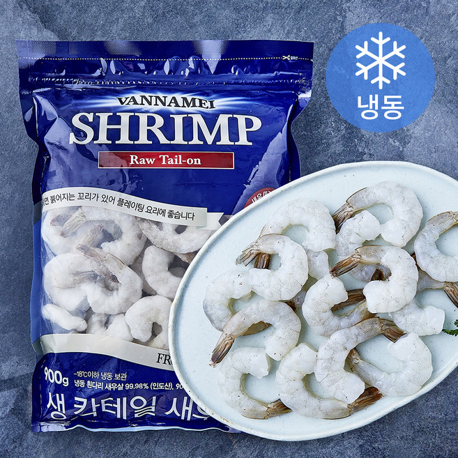 팜앤푸드 손질 생 칵테일 새우살 (냉동), 1개, 900g(60~100미)