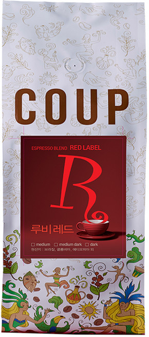 훔볼트 루비레드 스페셜티 블렌드 원두커피, 홀빈(분쇄안함), 500g, 1개