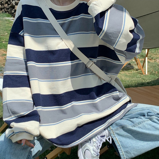 알로데 여성용 삐삐 맨투맨 티셔츠