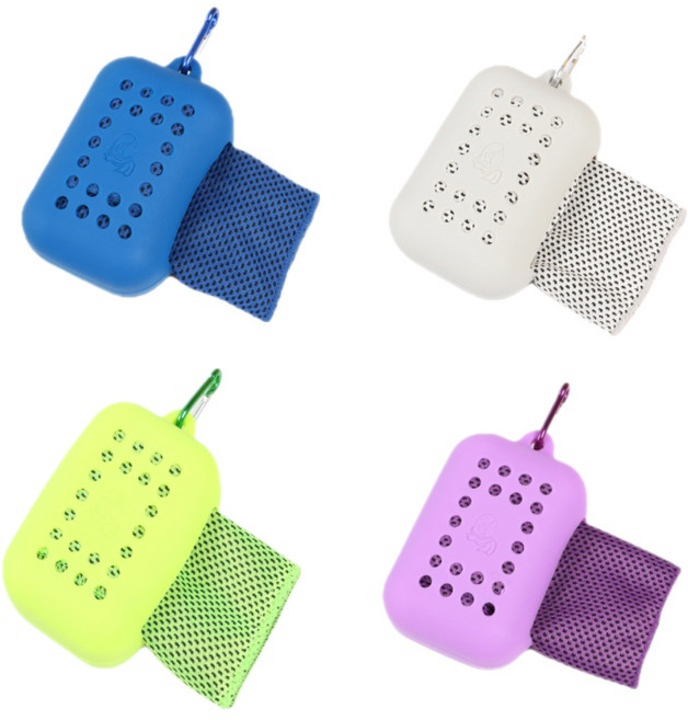 몬스터 스포츠 타월 4종 세트, 블루, 그레이, 그린, 퍼플, 1세트