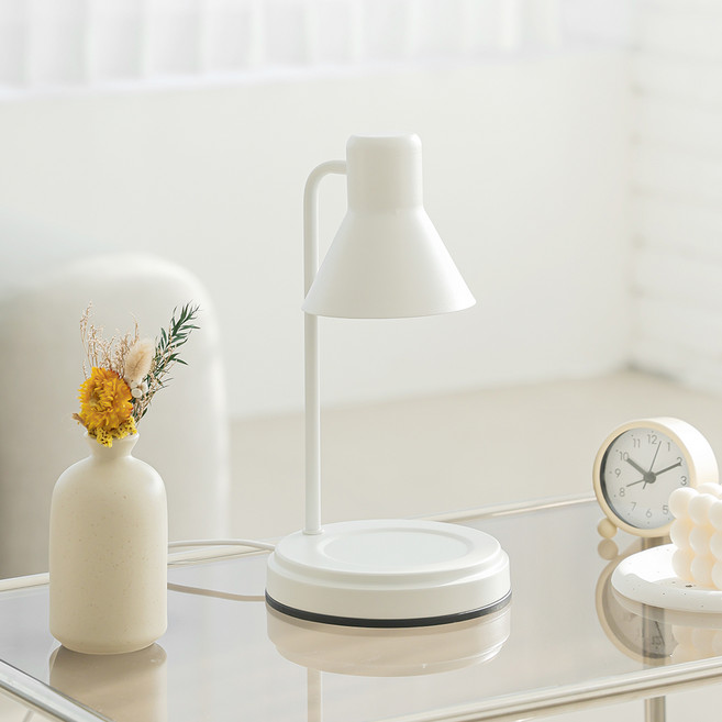 플레인 캔들워머 + 전구 2p 세트, 화이트