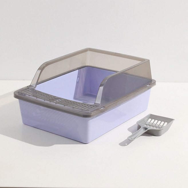 파스텔펫 고양이 컬러 사막화방지 화장실 + 모래삽 세트, 블루, 1개