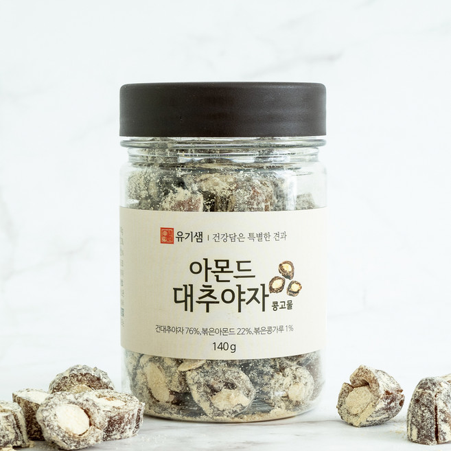 유기샘 아몬드 대추야자 콩고물, 140g, 1개