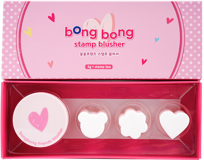 봉봉프랜즈 어린이 스탬프 블러셔 5g + 스탬프 3종, 러블리핑크, 1세트