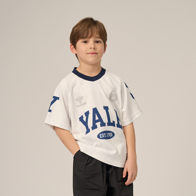 예일키즈 아동용 험멜 스트라이프 래글런 하프 저지 YJCNHSD23078