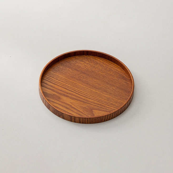 아메리칸로드 우드 원형 홈카페 서빙 쟁반 HR2692, 1개