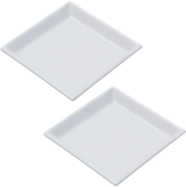 식스파머스 튼튼한 정사각형 화분 받침, 백색, 2개