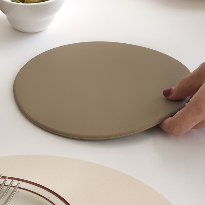 에이드엘 호떡 실리콘 냄비받침, 샌드베이지, 1개