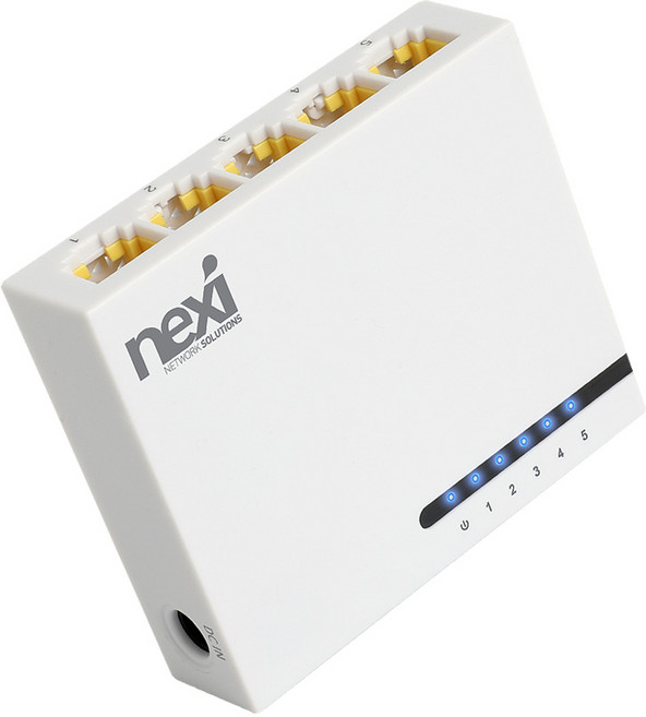 넥시 5포트 기가비트 스위칭 허브, NX-SG1005N, 1개