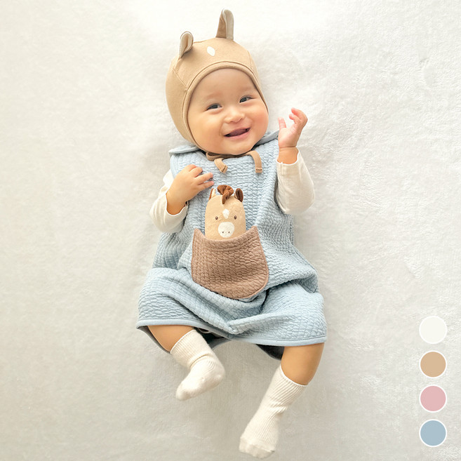 ikii 유아용 오가닉 포근 포켓 수면 조끼 웜