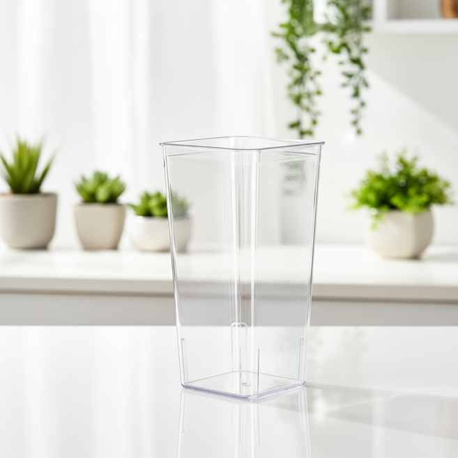 조인메이드 투명 화원 아크릴 꽃병, 사각