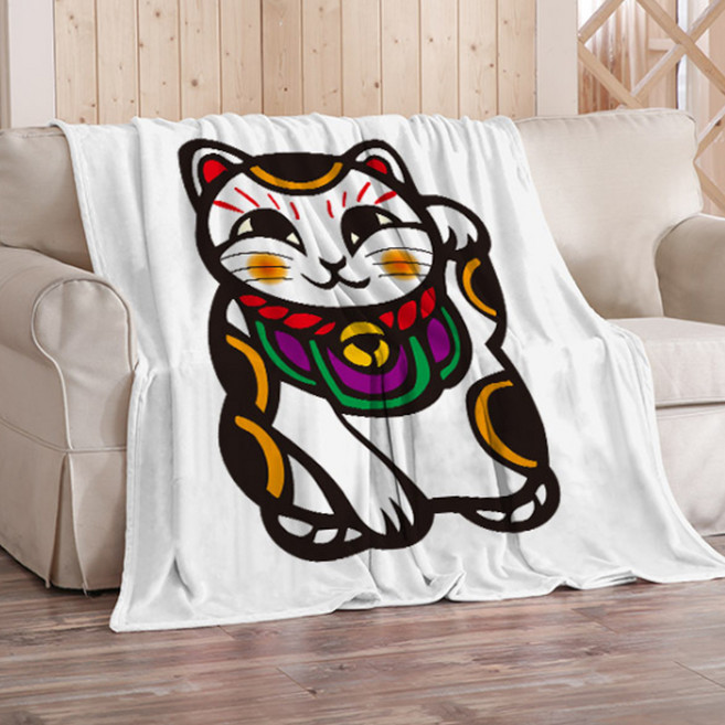 알럽홈 마네키네코 복고양이 대형 담요