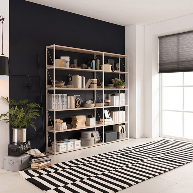 리바트 프렌즈 스틸 2000 책장 방문설치, 화이트오크, 5단