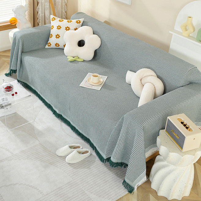 GUNU 사계절 소파 담요 블랭킷, 그린, 1개