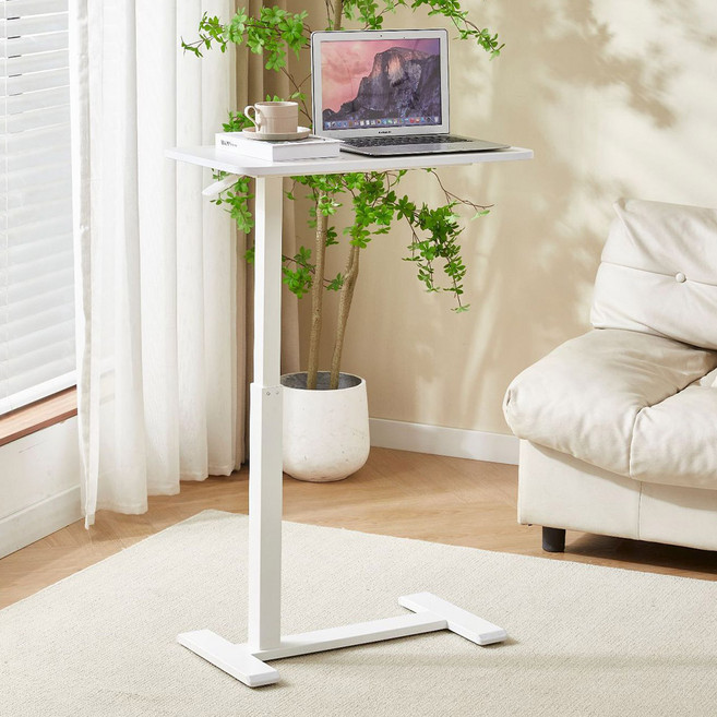 밴프 유압식 높이 조절 테이블 OT224, 화이트