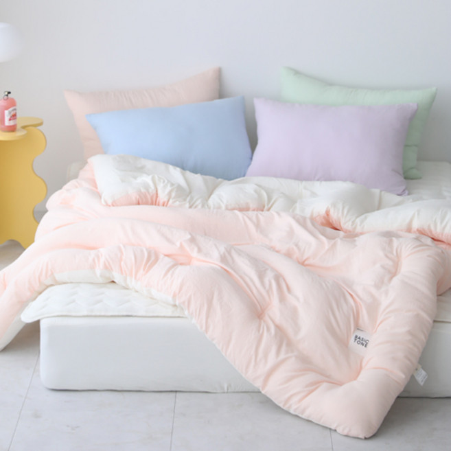 베이직톤 국내산 세미마이크로 크레용 사계절 옥수수솜 차렵이불