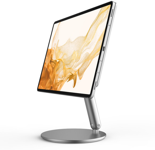 apin 갤럭시탭 마그네틱 자석 회전 거치대, 실버, 1개, S8 / S9 / S9FE