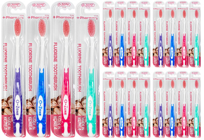 오죤플러스 불소 미세모 칫솔, 1세트, 20개