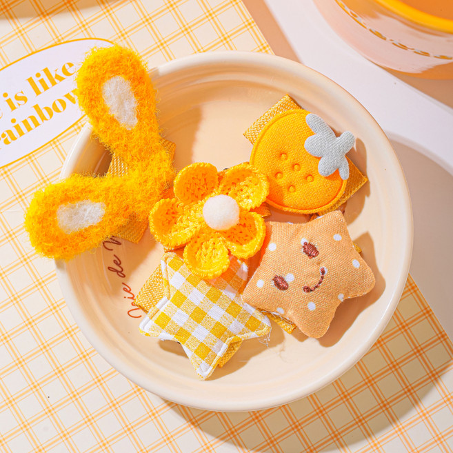 아기코끼리 여아용 똑딱 고정 헤어핀 5종 세트