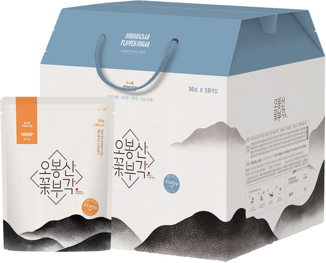 오봉산꽃부각 김부각 새우맛, 30g, 10개