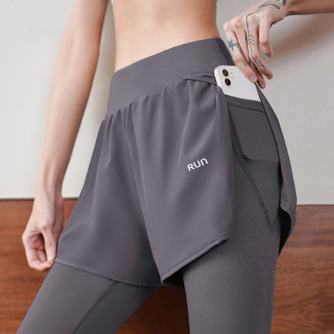 Rich姐姐 女款高腰短褲一體式運動緊身褲