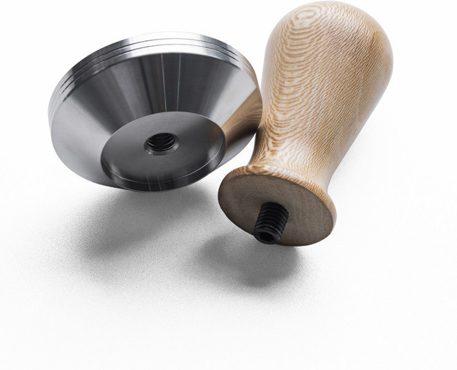 칼딘 크레마 우드 원목 핸들 커피 탬퍼 51mm, 플라타너스, 1개