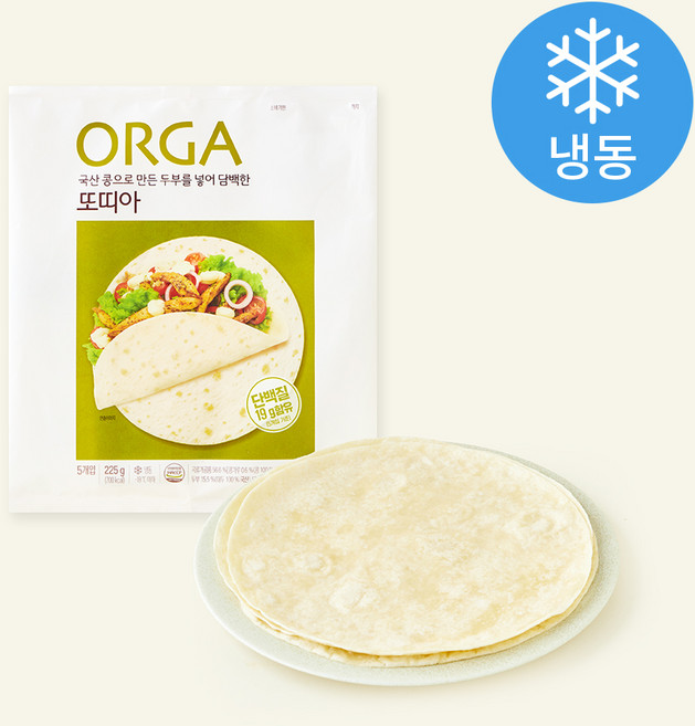 ORGA 또띠아 5개입 (냉동), 225g, 1개