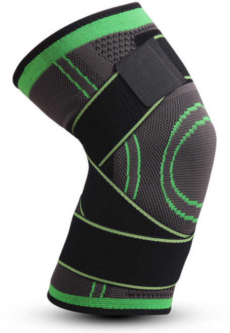 알럽핏 스트랩 엘라스틱 무릎 스포츠 보호대 그린, 1개