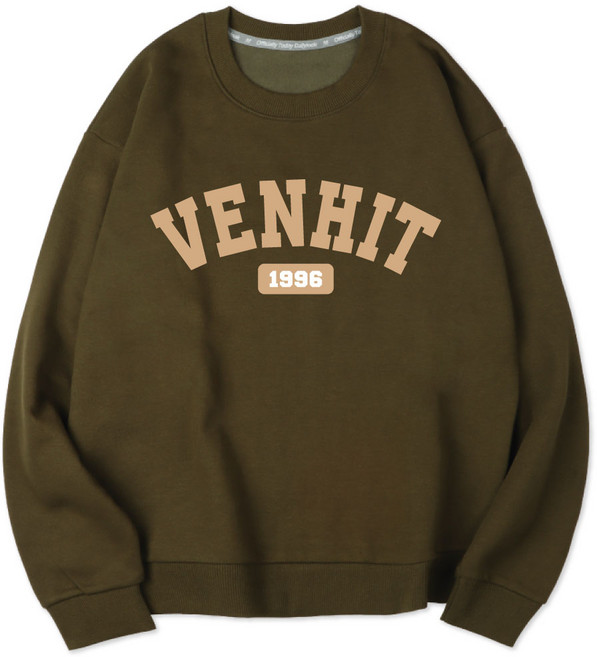 VENHIT 男女通用 基本款 特厚雙面棉 大學T