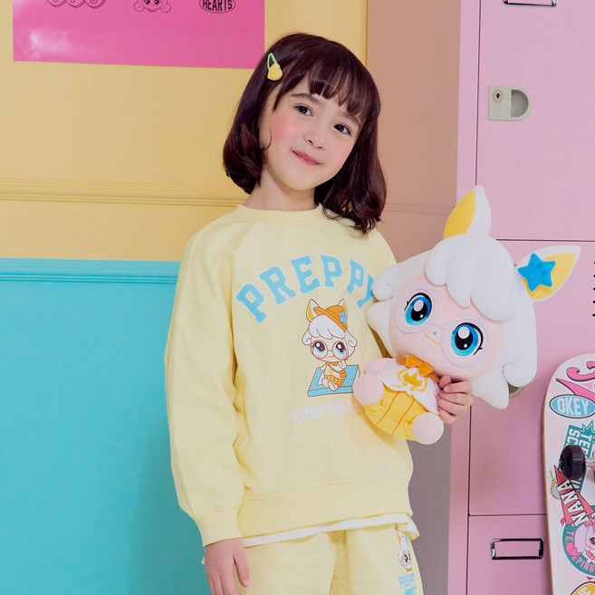 이모션캐슬 프리미에팜 여아용 캐치 티니핑 솔찌 프레피 맨투맨