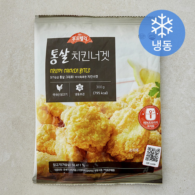 푸드렐라 통살 치킨너겟 (냉동), 300g, 1개