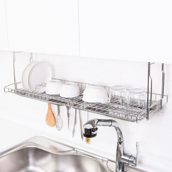 4BNK 슬라이드 800 씽크 선반, 1단, 실버, 1개