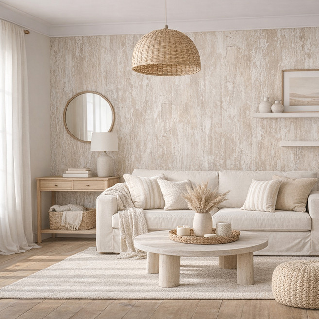 시트몰이 워시드 빈티지 패널 시트지, 베이지 빈티지 우드