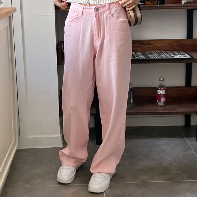 디아미뇽 여성용 디프 썸머 코튼 와이드 팬츠