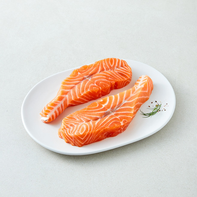 바른씨 신선한 생연어 스테이크 (냉장), 1개, 400g
