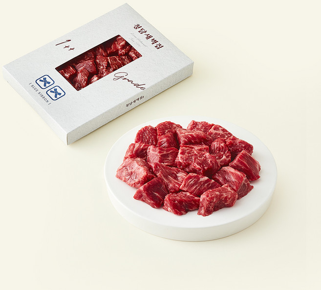 청담새벽집 한우 1++등급 (9) 국거리용 (냉장), 1개, 200g