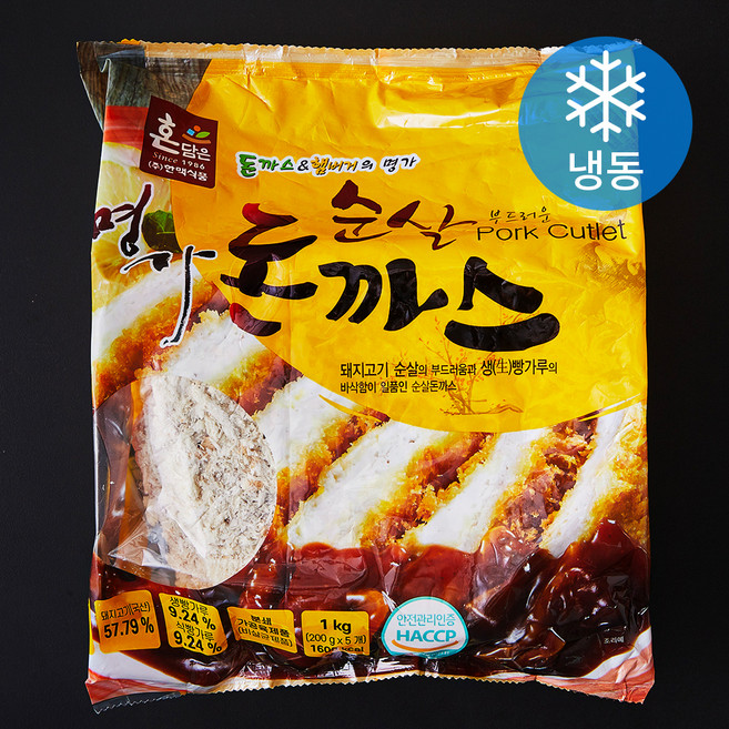 한맥 명가순살 돈까스 5개입 (냉동), 1kg, 1개