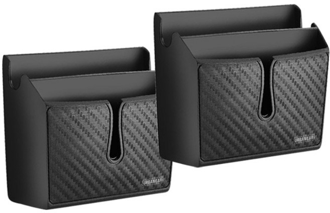 어반카 차량용 더블 카본 수납 포켓 S, 2개, 검정