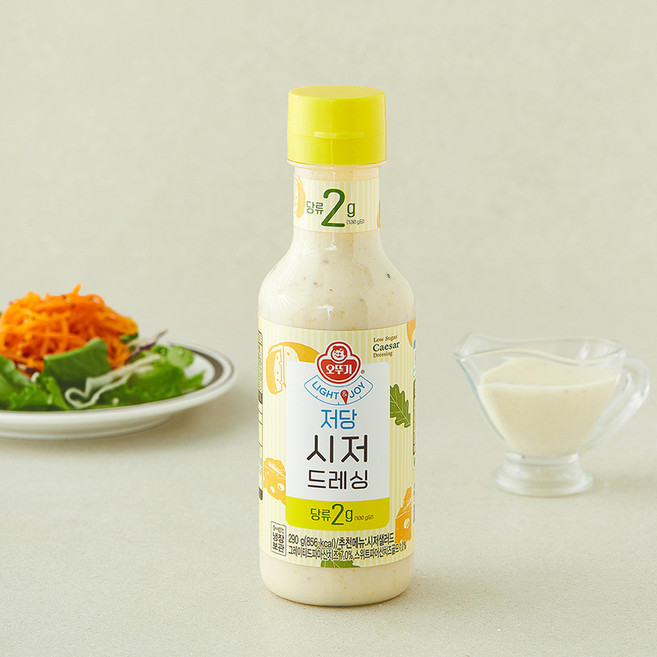 오뚜기 LIGHT & JOY 저당 시저 드레싱, 290g, 1개