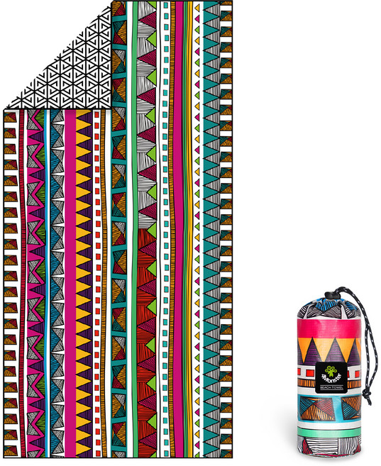 4몬스터 비치타올 파우치 극세사 타월 대형 268g, 1개, 보헤미안