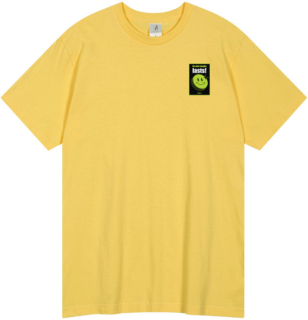 언탭트 LASTS 스마일로고 통기성 반팔 티셔츠