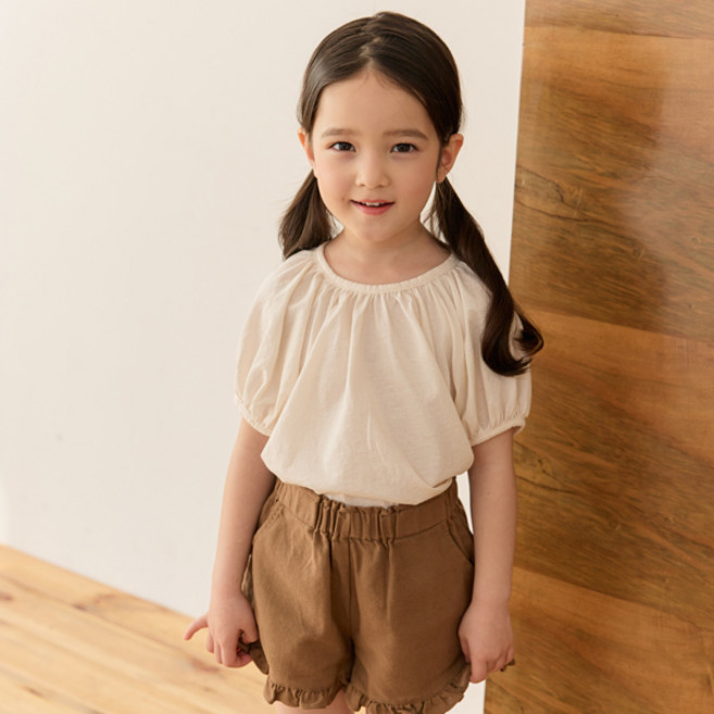 철수와영희 아동용 셔링 퍼프 티셔츠