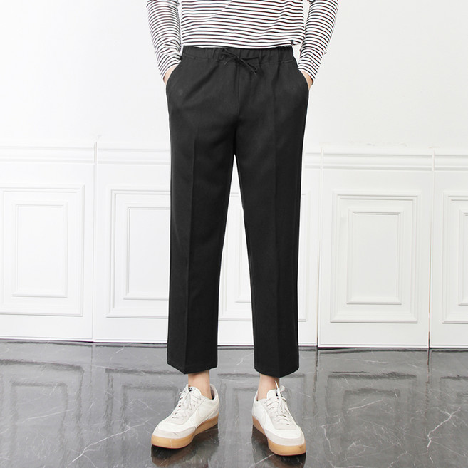 마인플로우 더마인드 남성용 9부 와이드 밴딩 슬랙스