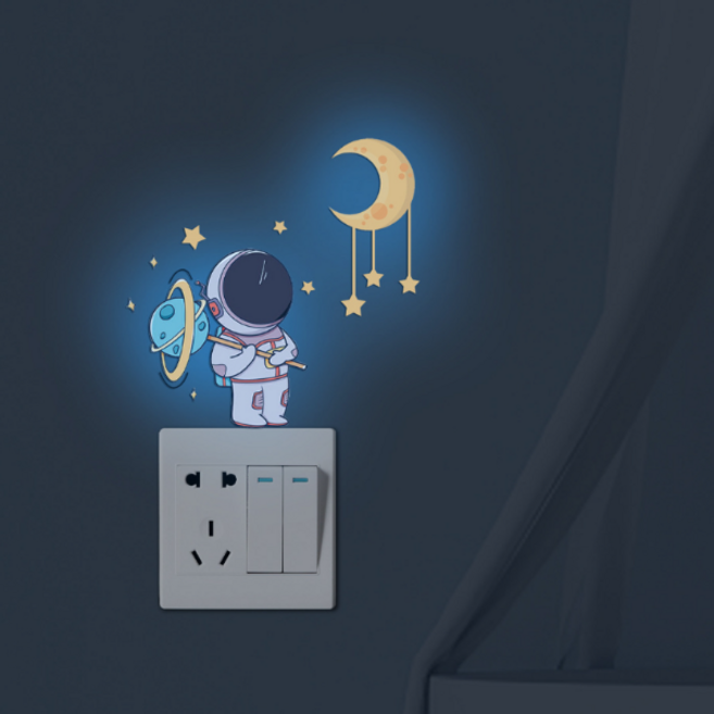 스타리움 우주인 야광 포인트 스티커, 블루