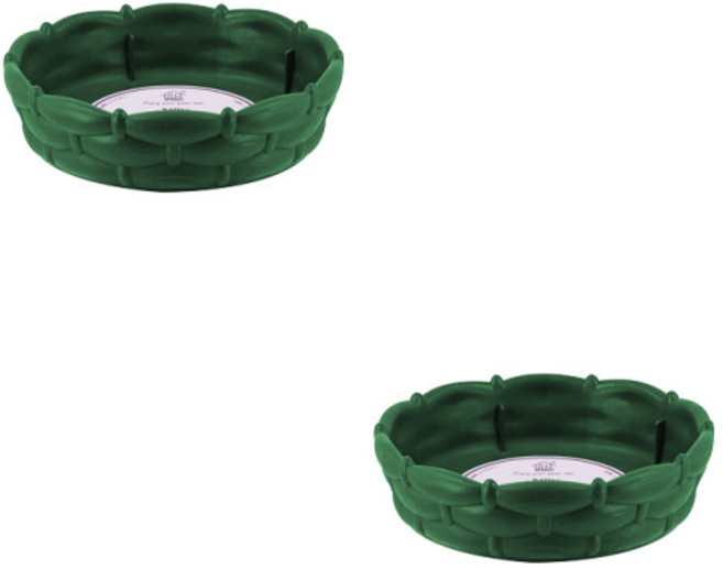 동그란주먹 라탄스타일 화분받침 2p, 그린, 2개
