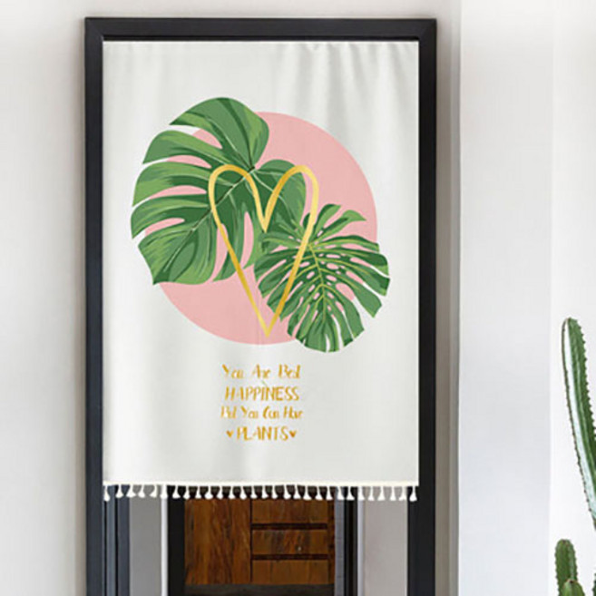 양손컴퍼니 식물 패브릭 도어 커튼 술