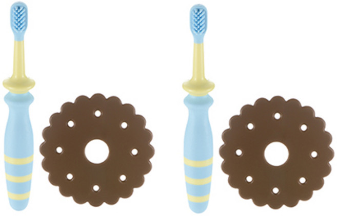 릿첼 TLI 베이비칫솔 STEP2 8개월, 혼합색상, 2개, 1개입